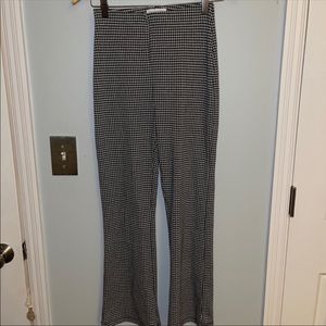 Black and white checked pants